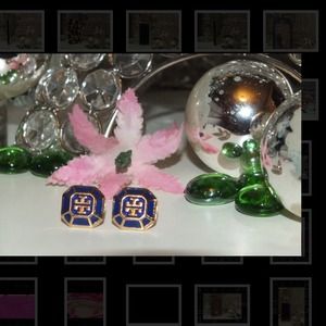 Navy Blue Tory Earrings