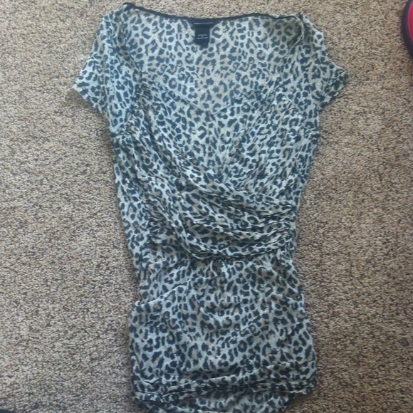 Victoria's Secret leopard shirt and AE jeans