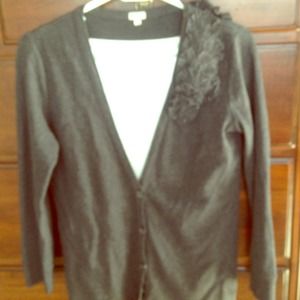 BUNDLE Grey cardigan and Prada rain coat.