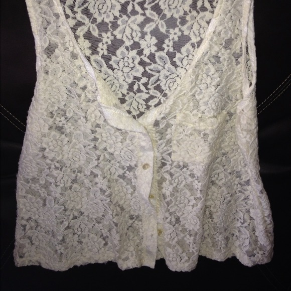 Crop A line lace top