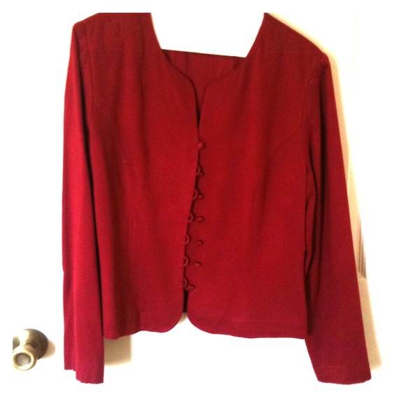 Gorgeous red suede looking suit