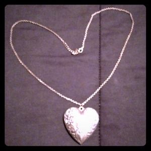 Antique silver heart