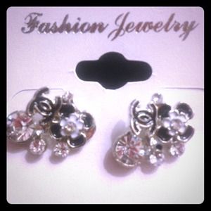 Chanel flower studs