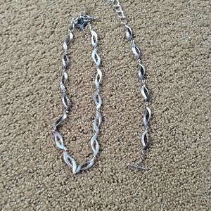 Tres Jolie Sterling Silver Necklace and Bracelet