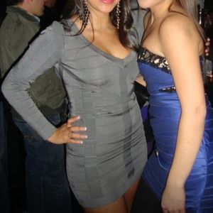 BEBE KARDASHIAN KOLLECTION grey/silver dress! XS