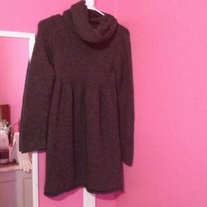 Dark grey sweater dress