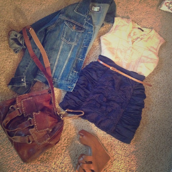 Ruffled high waisted skirt or top
