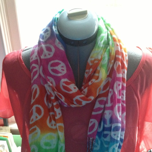 Neon Rainbow Scarf - Picture 2 of 3