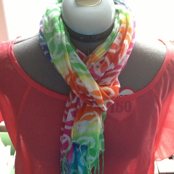 Neon Rainbow Scarf - Picture 3 of 3