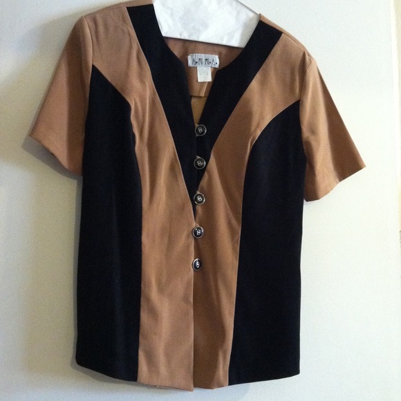 black/tan 2 piece suit black & tan