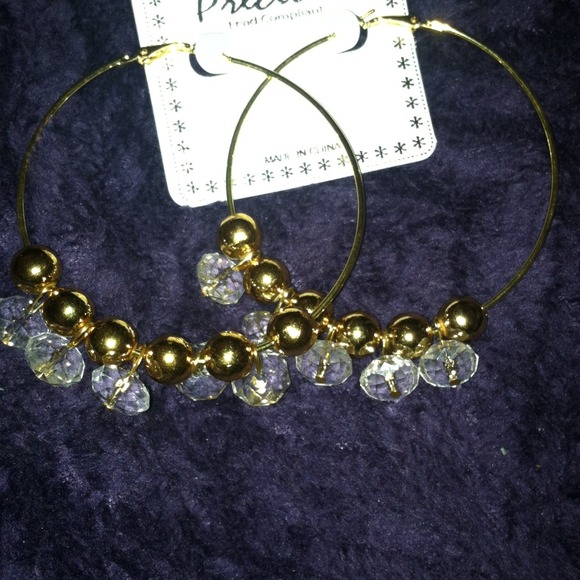 Gold tone earrings