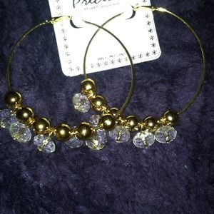 Gold tone earrings