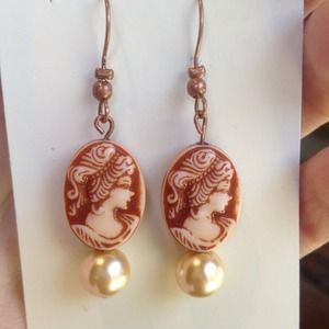 Handmade Cameo Earrings