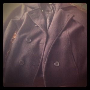 Black peacoat