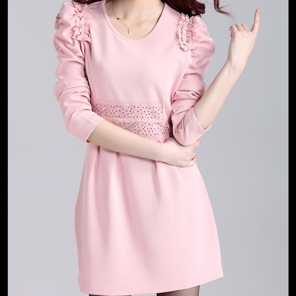 Slim puff sleeve dress