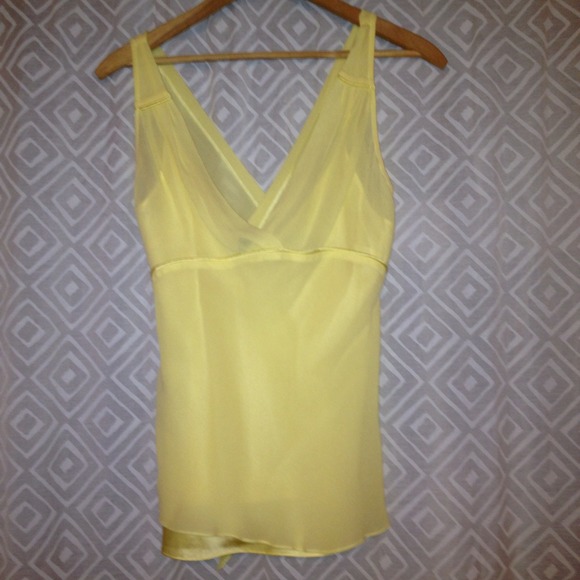 Yellow Silk Top