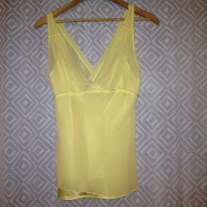 Yellow Silk Top