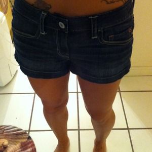 American eagle dark denim shorts