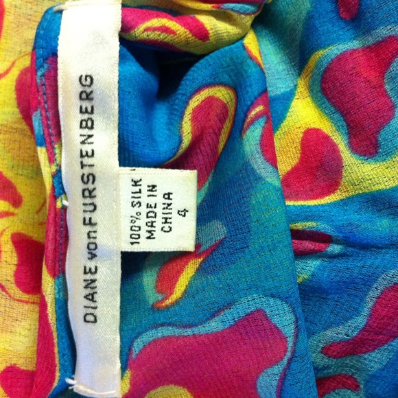 REDUCED DVF Colored Leopard Print Silk Dress! - Picture 3 of 3