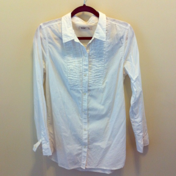Old Navy Tops - .:BUNDLED:. Old Navy white tuxedo button-down