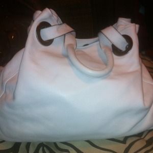 White leather large tote/purse
