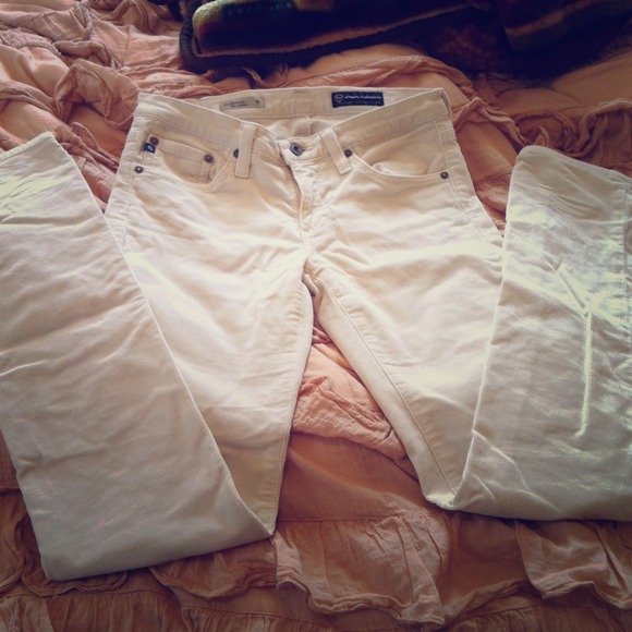 Anthropologie White Stone Corduroys - Picture 1 of 3