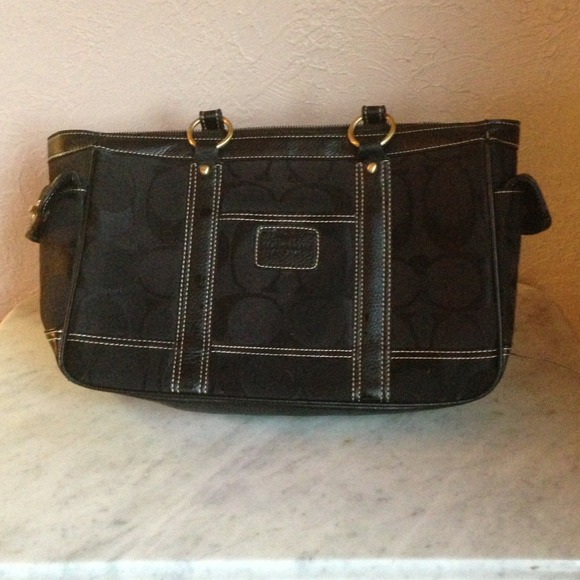 SOLD IN BUNDLE Coach purse. Black canvas/leather