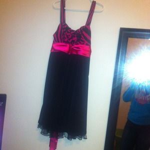 Black and pink dress