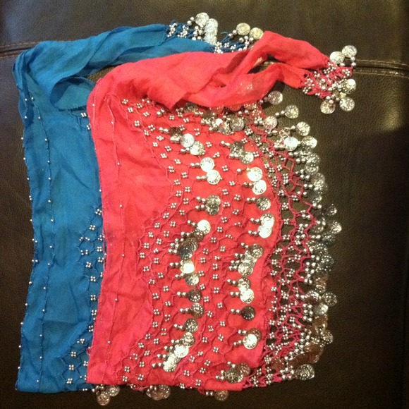 💋Sold💋Pink and blue Zumba coin skirts