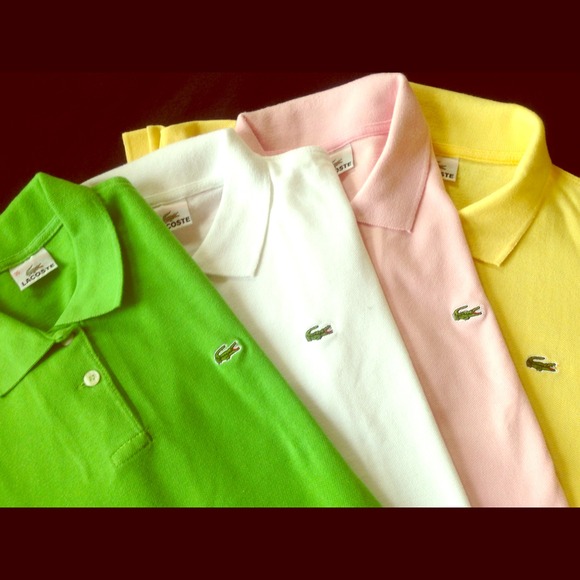 Lacoste polo shirts in size small, reserved.