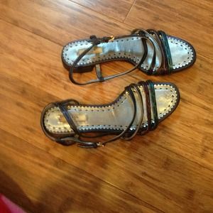 Prada 37 or 7 multi color sandals