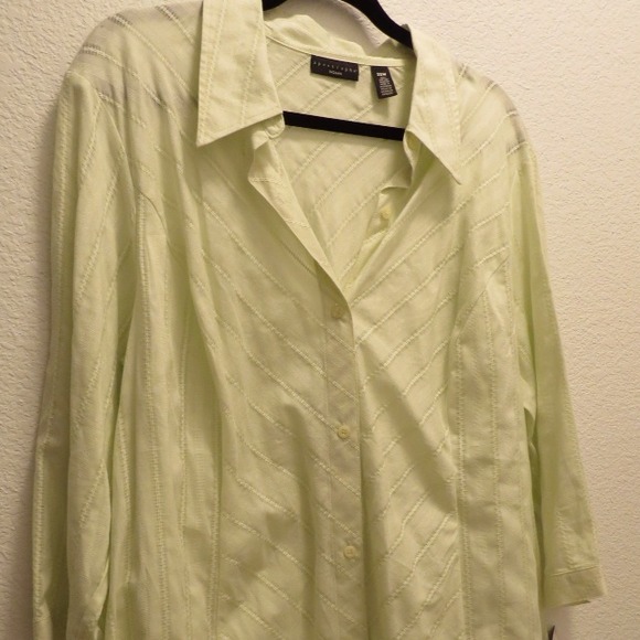Jade 100% cotton top Apostrophe 22w