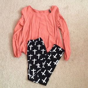 Orangy Blouse with Buttons on Back