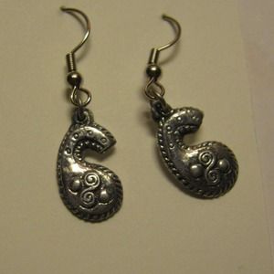 Silver Paisley Earrings