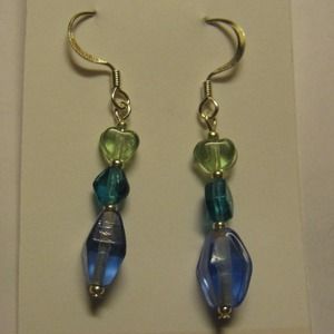 Blue Heart Earrings