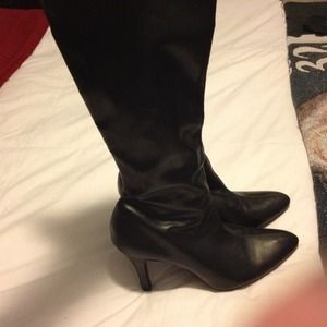Knee high stiletto boots