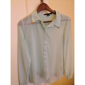 Mint sheer top