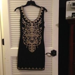 Black & gold dress