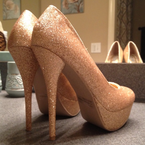 Gold Charlotte Russe high heels