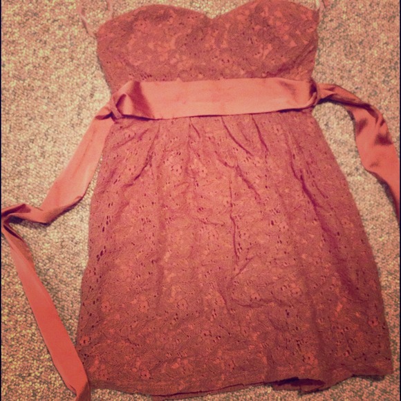 Pink lace dress