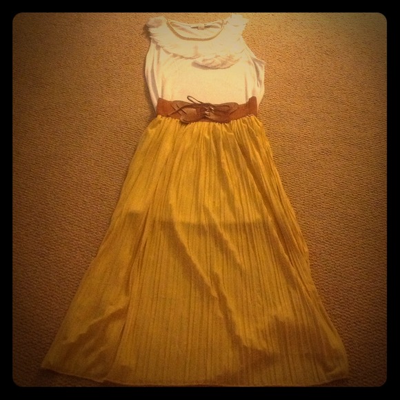 Mustard yellow long skirt