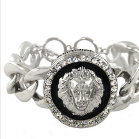Jewelry - Statement chain lion head bracelet  also in gold