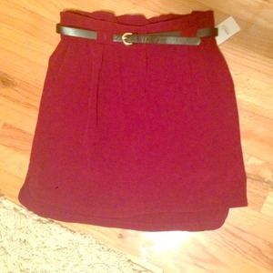 Brand new maroon skirt