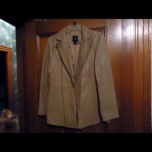 Ladies tan leather jacket