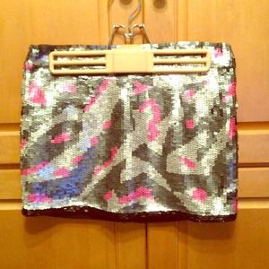 Topshop Sequined Miniskirt US6
