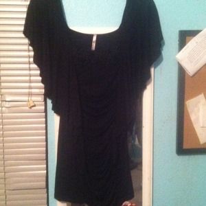 Black rose body con dress
