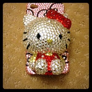 SOLDIphone 4 case Swarovski crystal Hello Kitty
