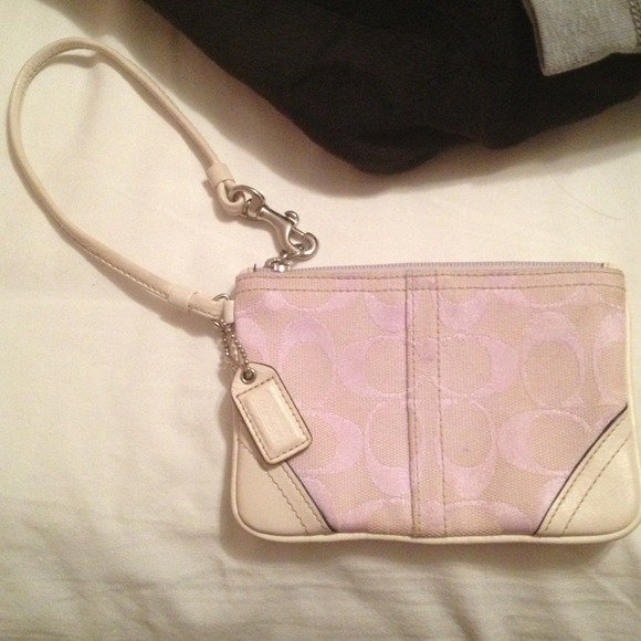 (Bundle)  white coach wristlet and brackets