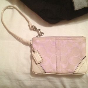 (Bundle)  white coach wristlet and brackets