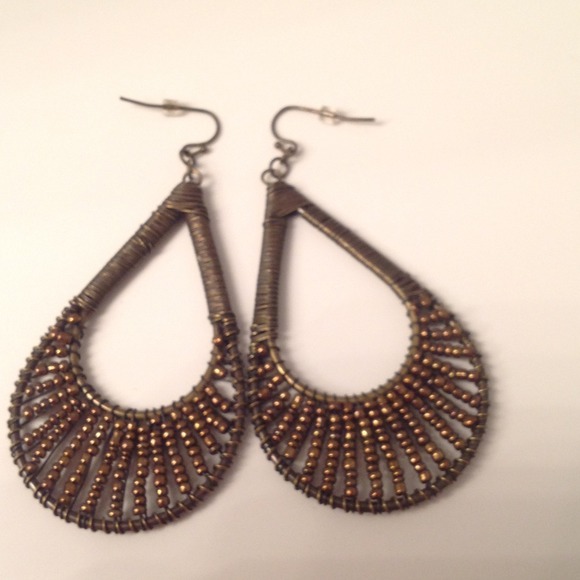🚫SOLD🚫- NEW Brown Hoop Earrings